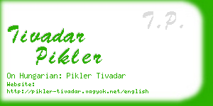 tivadar pikler business card